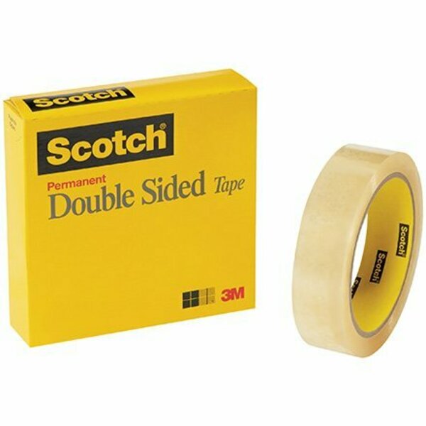 Bsc Preferred 1'' x 36 yds. Scotch 665 Double Sided Tape Permanent, 12PK S-19026